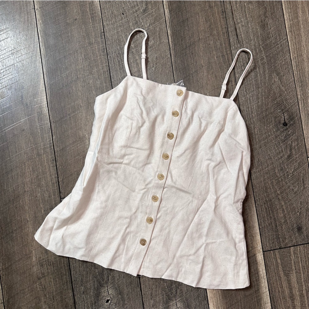 The Workshop Button Front Tank Top